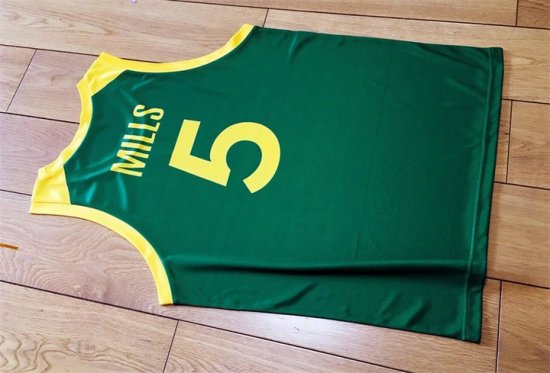 Patty Mills 5 Australian Basketball Jersey Printed Green